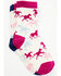 Shyanne Girls' Running Horses 2-Pack Crew Socks, Multi, hi-res