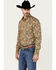 Image #3 - Wrangler Retro Men's Premium Paisley Print Long Sleeve Button-Down Western Shirt - Tall , Tan, hi-res