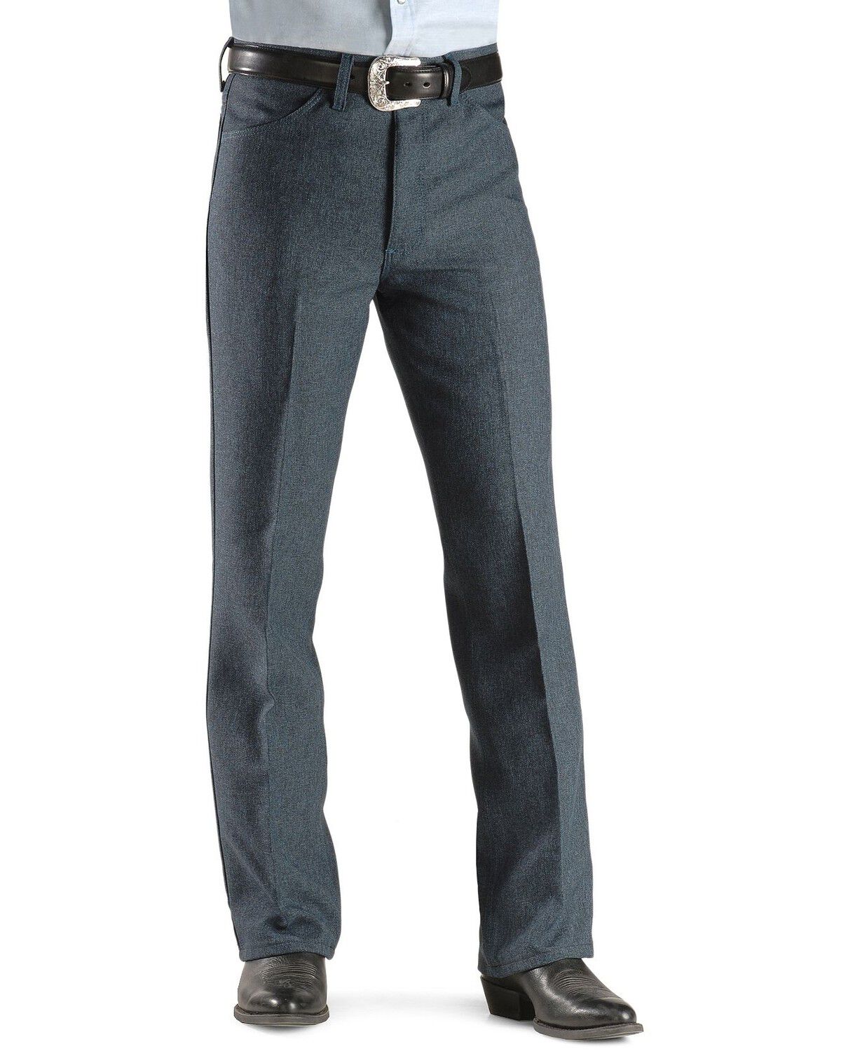 Image #2 - Wrangler Wrancher Dress Jeans, Hthr Blue, hi-res