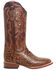 Image #2 - Tanner Mark Women's Wildfire Western Boots - Broad Square Toe, Cognac, hi-res