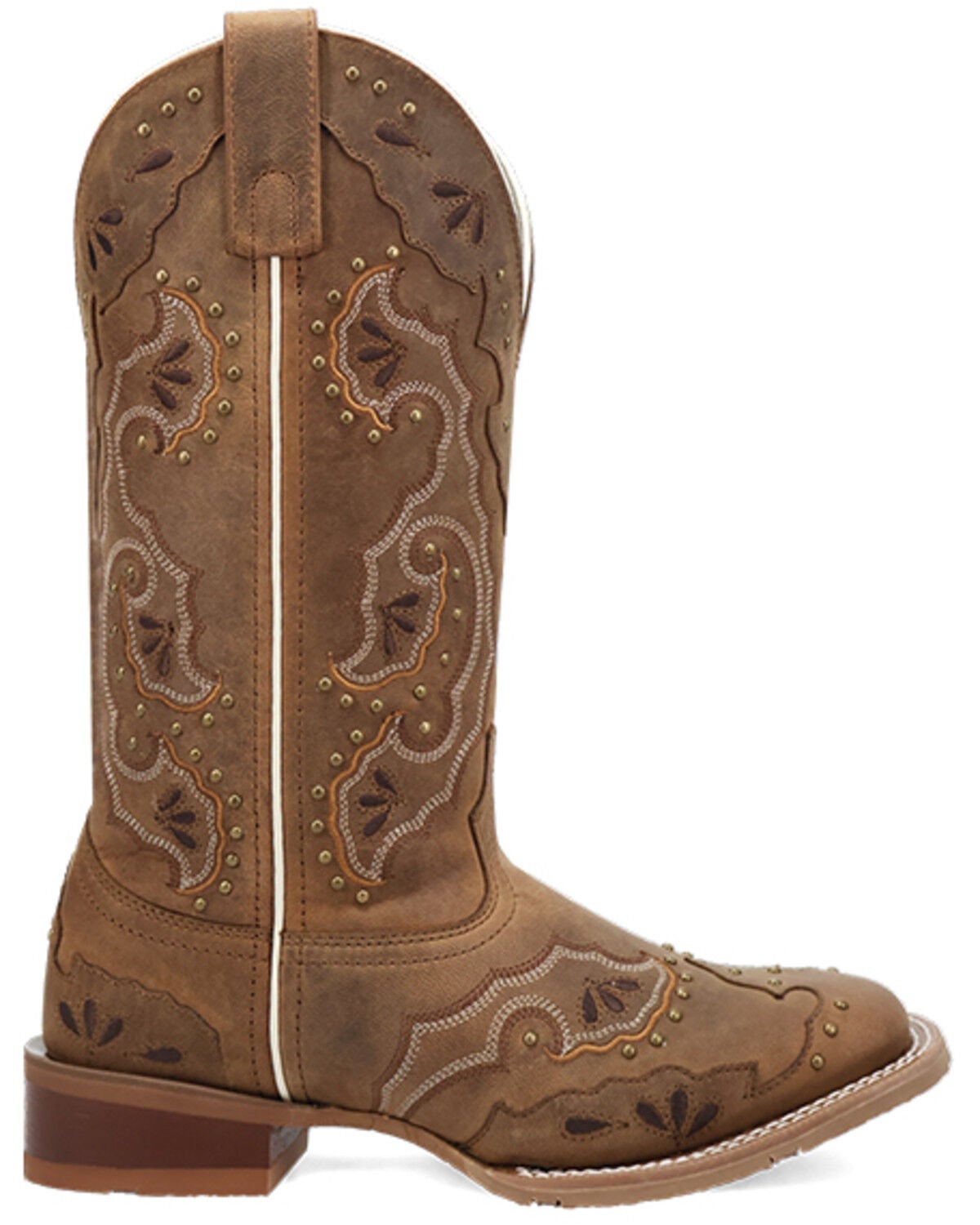 Image #2 - Laredo Women's Lottie Performance Western Boots - Broad Square Toe, Sand, hi-res