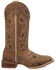 Image #2 - Laredo Women's Lottie Performance Western Boots - Broad Square Toe, Sand, hi-res