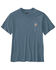 Image #2 - Carhartt Men's Relaxed Fit Lightweight Short Sleeve Graphic Pocket T-Shirt, Heather Blue, hi-res