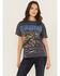 Image #1 - Cleo + Wolf Women's Elliot Record Short Sleeve Boyfriend Graphic Tee, Navy, hi-res