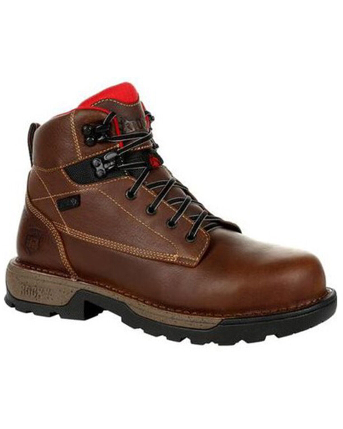 Image #1 - Rocky Men's Legacy 32 6" Waterproof Work Boots - Composite Toe, Brown, hi-res