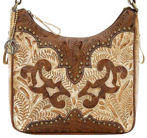 Image #3 - American West Annie's Secret Collection Concealed Carry Shoulder Bag, Tan, hi-res