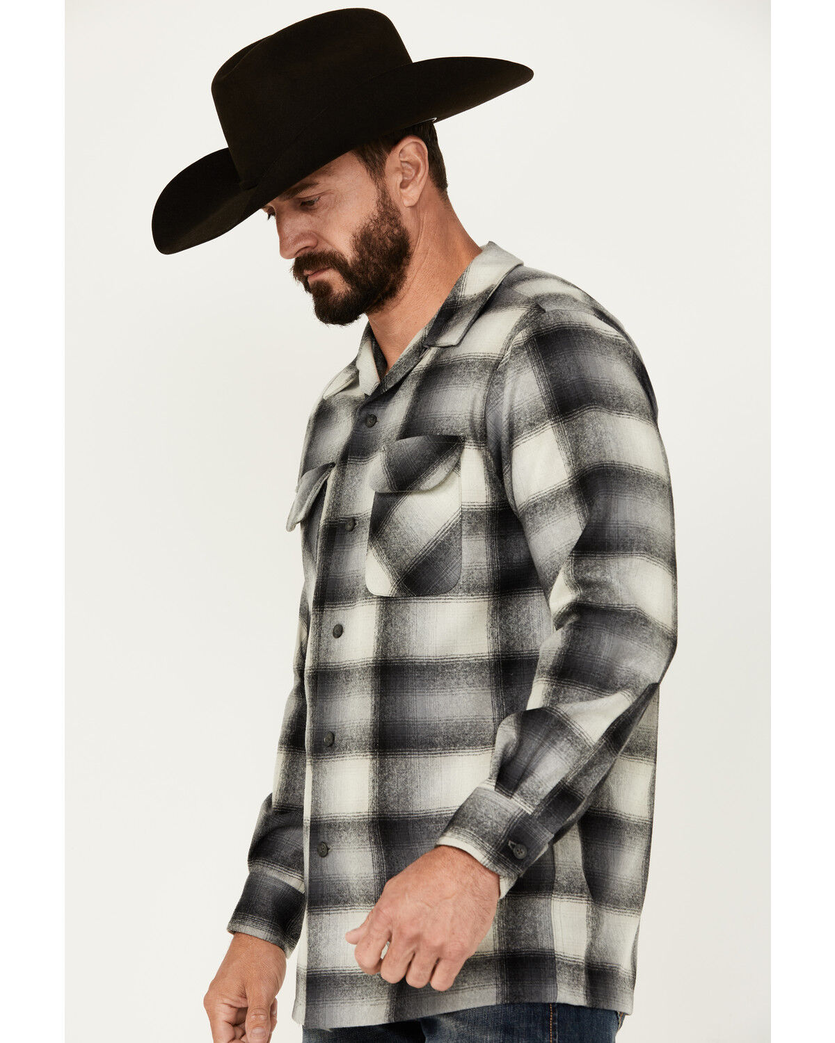 Image #2 - Pendleton Men's Plaid Print Board Shirt, Tan, hi-res