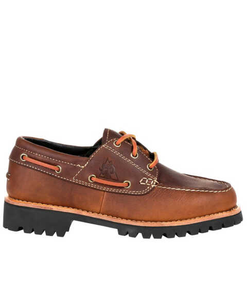 Image #2 - Rocky Men's Collection 32 Small batch Oxford Shoes - Moc Toe, Brown, hi-res