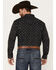 Moonshine Spirit Men's Electric Paisley Print Long Sleeve Snap Western Shirt, Black, hi-res