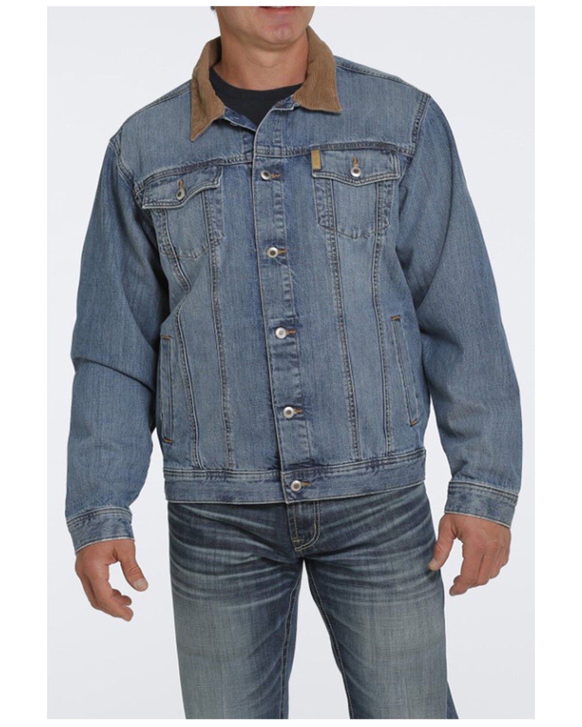 Cinch Men's Denim Trucker Jacket, Indigo, hi-res