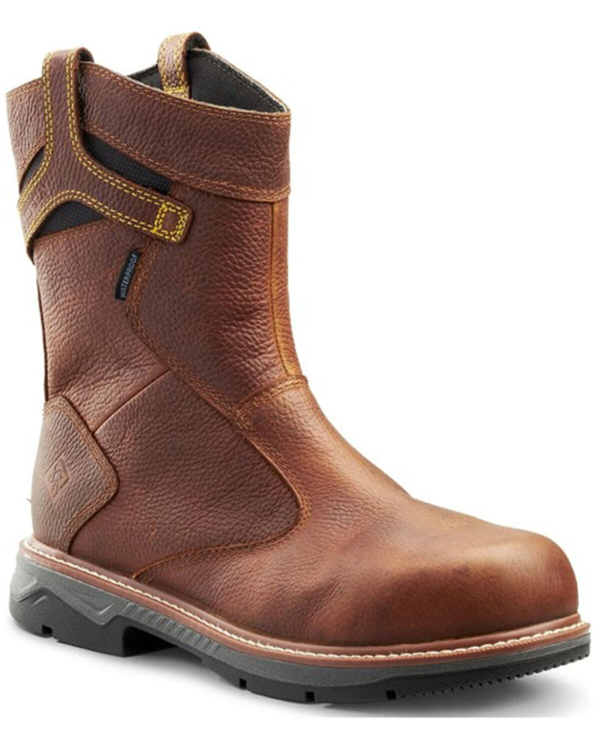 Image #1 - Kodiak Men's 8" Patton Waterproof Wellington Work Boots - Aluminum Toe, Brown, hi-res
