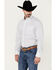 Image #3 - Wrangler Men's Classics Geo Print Long Sleeve Button-Down Western Shirt , White, hi-res