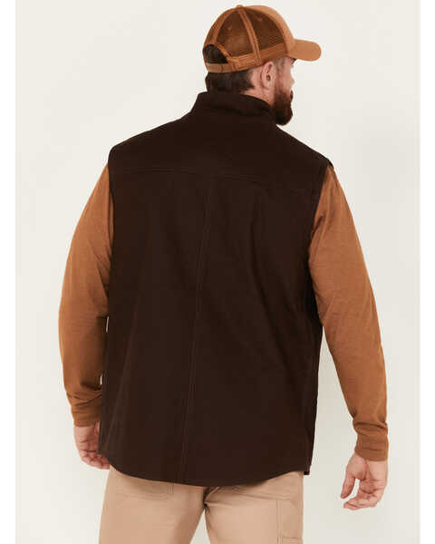 Image #4 - Hawx Men's Pro Lined Duck Work Vest, Brown, hi-res