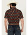 Image #4 - Cody James Men's Axe Throw Southwestern Print Short Sleeve Snap Western Shirt , Navy, hi-res