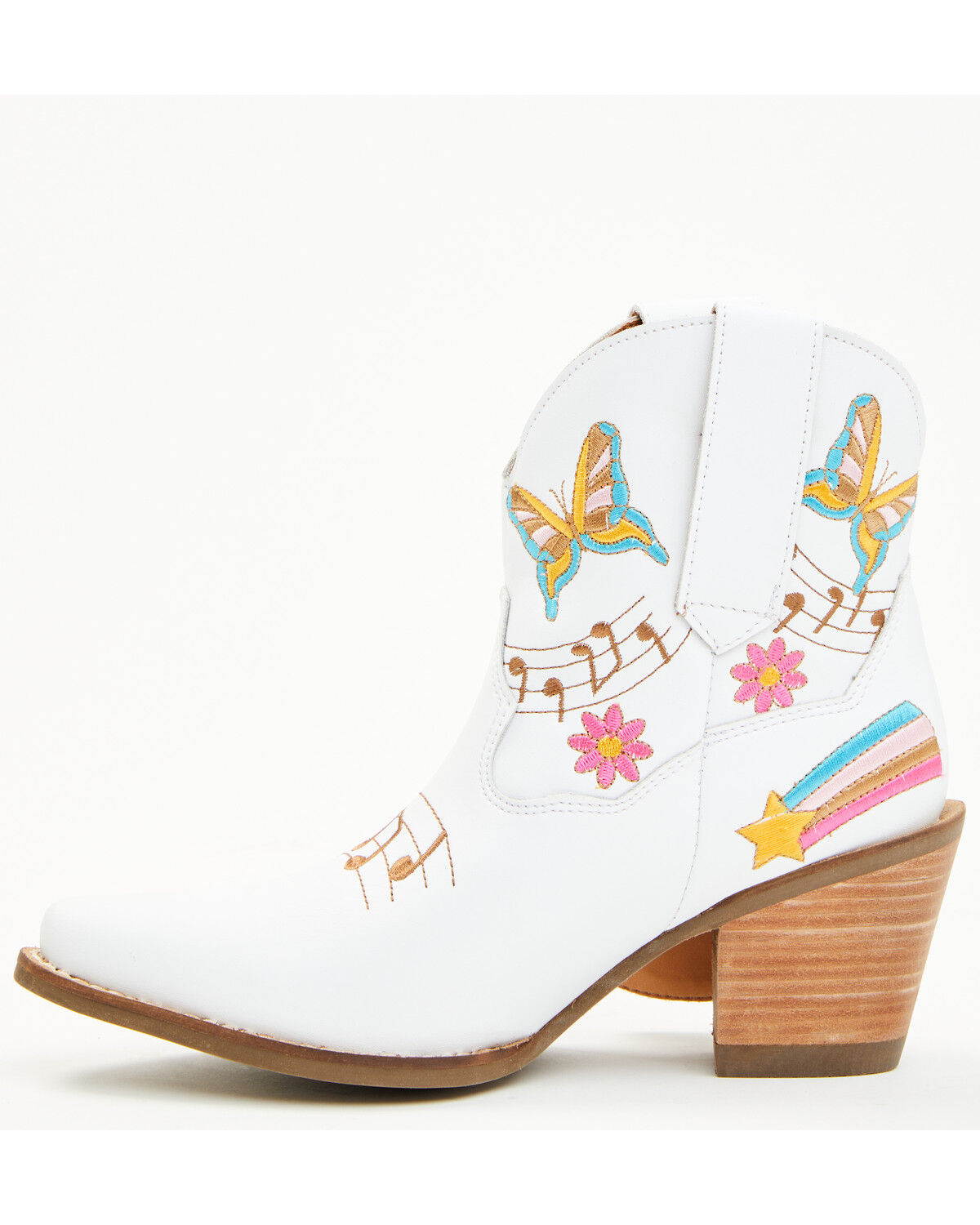 Image #3 - Dingo Women's Melody Short Western Boots - Round Toe, White, hi-res