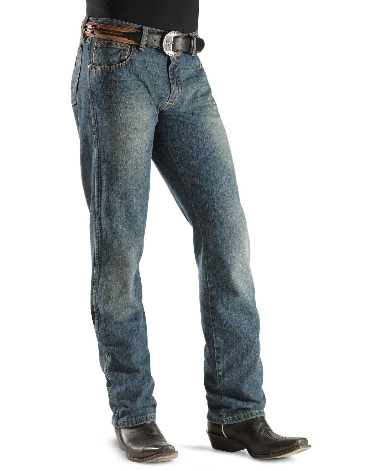wrangler faded jeans