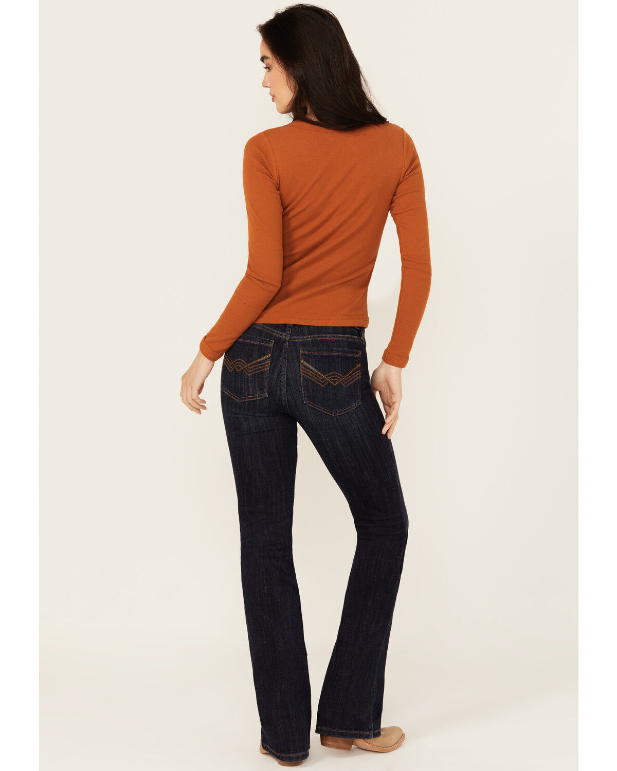Image #3 - Idyllwind Women's Rebel Mid Rise Bootcut Stretch Denim Jeans, Dark Wash, hi-res