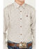 Ariat Boys' Beau Geo and Skull Print Long Sleeve Button-Down Shirt, Sand, hi-res