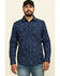 Image #1 - Moonshine Spirit Men's Floral Camo Print Long Sleeve Western Shirt, Navy, hi-res