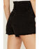 Image #4 - Velvet Heart Women's Paper Bag Tie Waist High Rise Shorts, Black, hi-res