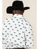 Rough Stock By Panhandle Men's El Toro Bull Geo Print Long Sleeve Western Shirt , White, hi-res