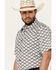 Image #2 - Gibson Trading Co Talking Stick Vertical Striped Print Short Sleeve Button-Down Western Shirt, Light Blue, hi-res
