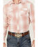 Image #3 - Wrangler Retro Men's Plaid Print Long Snap Western Shirt, Brick Red, hi-res