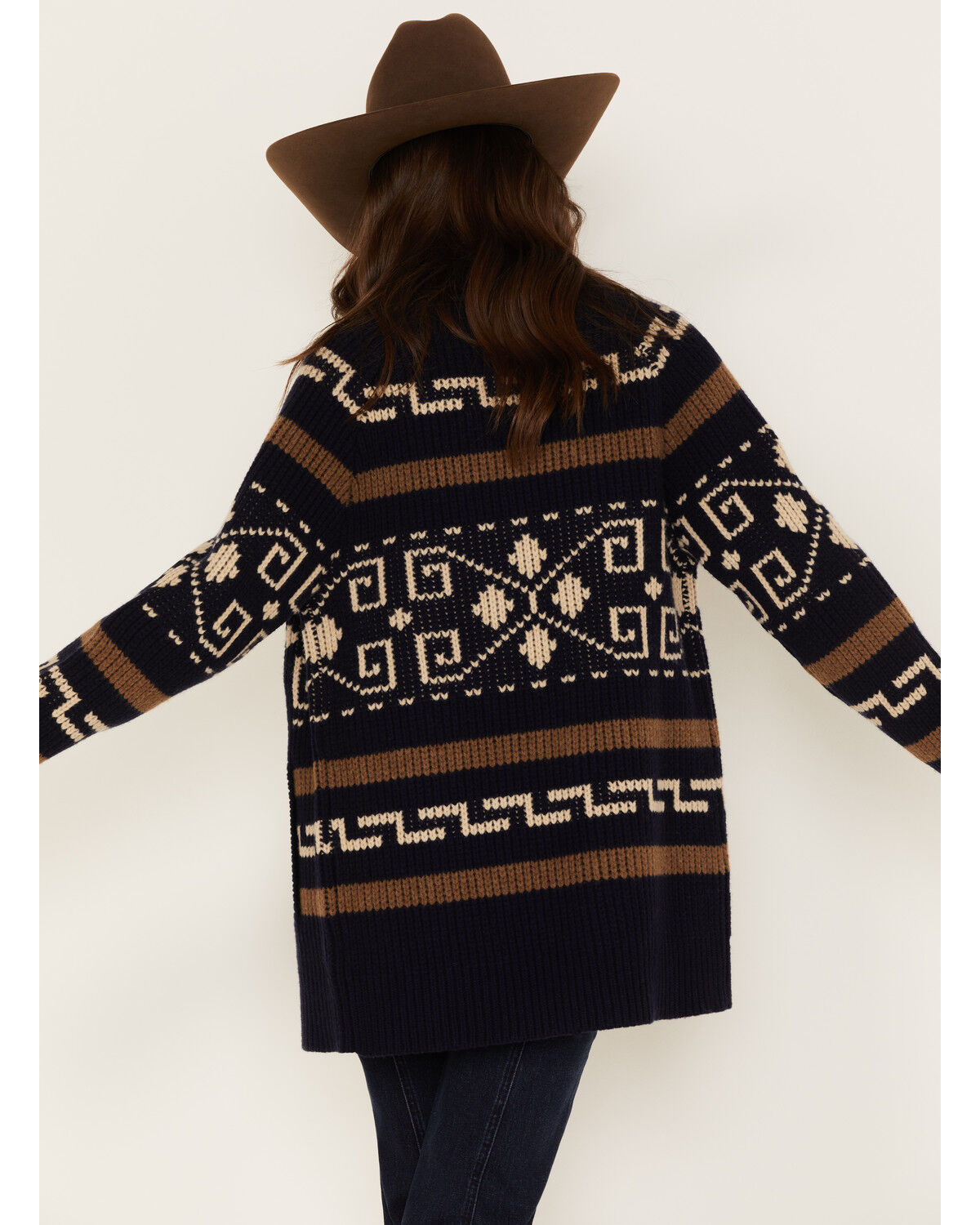 Image #4 - Pendleton Women's Westerley Mixed Print Long Cardigan Sweater, , hi-res