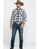 Image #6 - Pendleton Men's White Frontier Large Plaid Long Sleeve Snap Western Shirt , White, hi-res