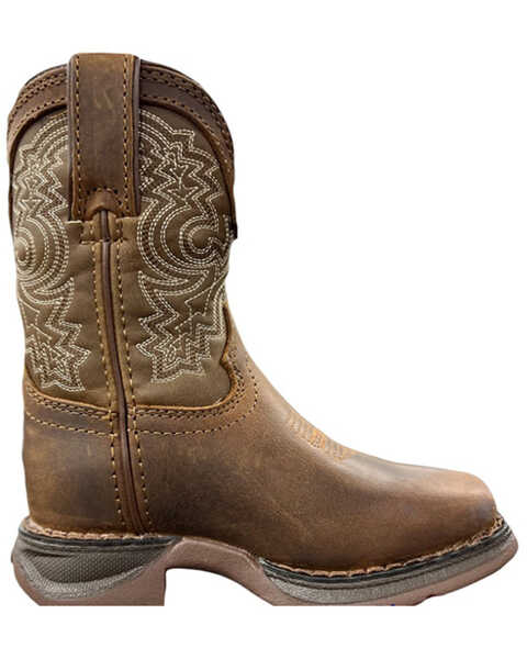 Image #1 - Durango Boys' Lil Rebel Western Boots - Broad Square Toe, Brown, hi-res