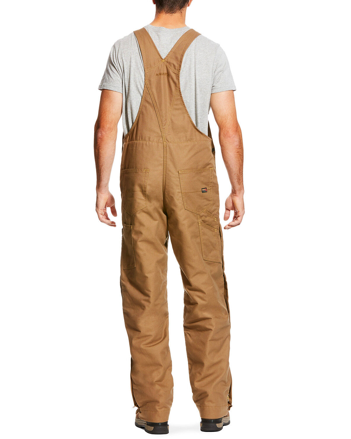 Image #2 - Ariat Men's FR Insulated Bib 2.0 Overalls, Beige/khaki, hi-res