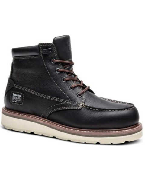 Timberland PRO Men's 6" Gridworks Waterproof Work Boots - Soft Toe, Black, hi-res