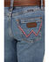 Image #2 - Wrangler Girls' Light Wash Bootcut Stretch Denim Jeans, Blue, hi-res