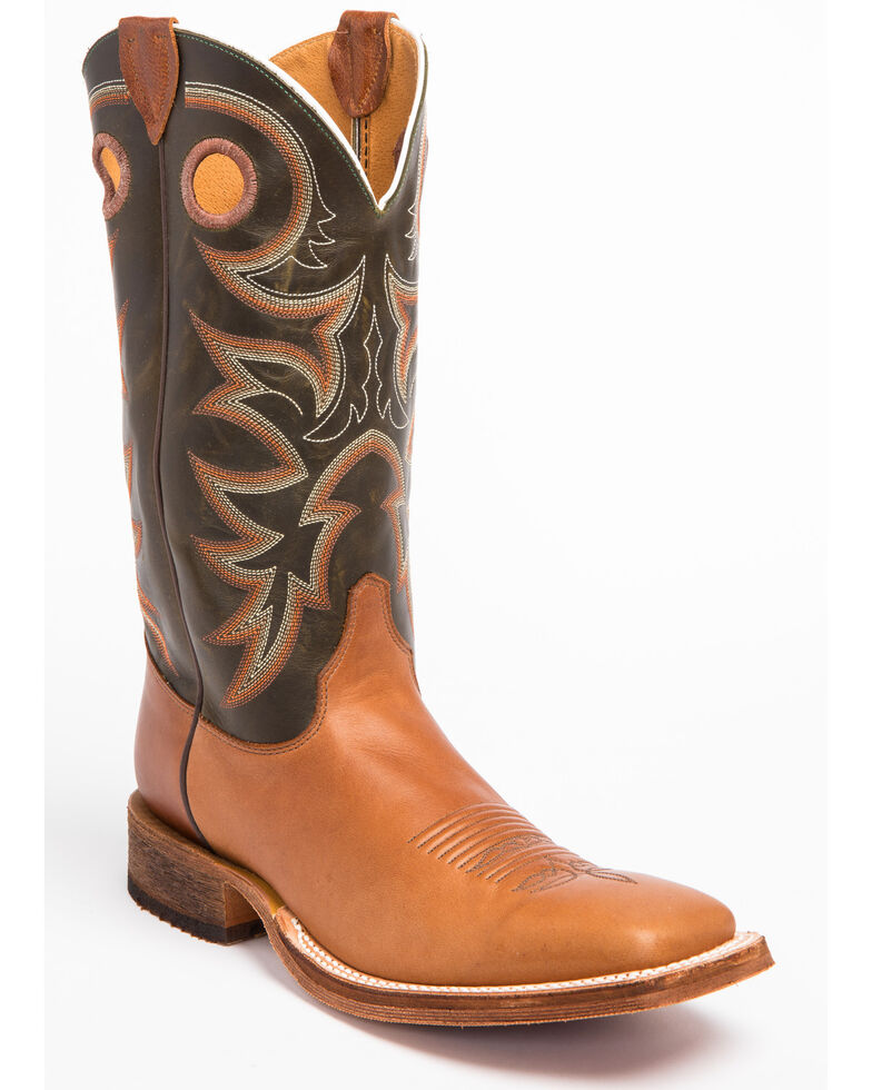Justin Men's Bent Rail Cowboy Boots - Square Toe, Copper, hi-res