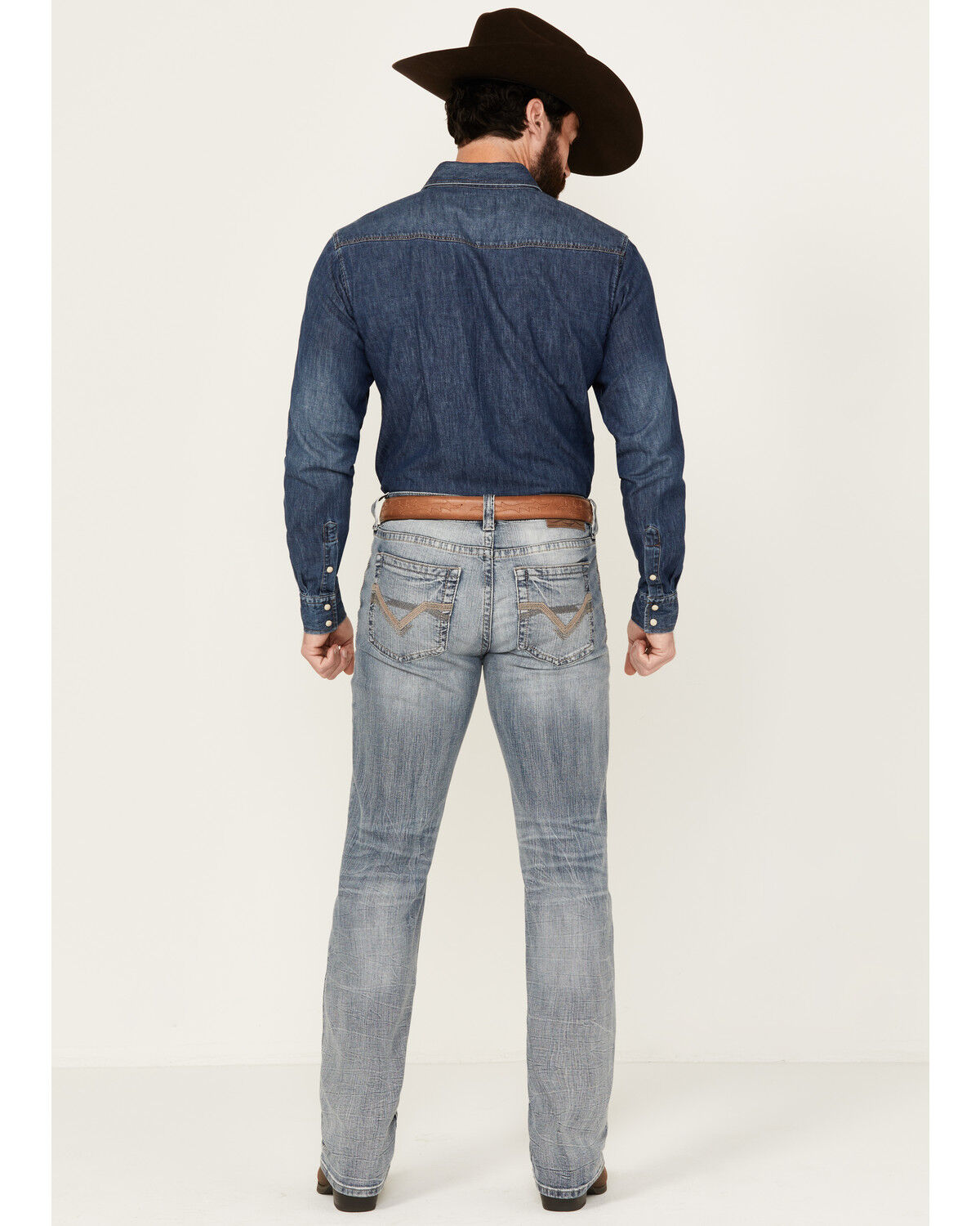 Image #3 - Cody James Men's Light Wash Stampede Slim Straight Stretch Denim Jeans, Light Wash, hi-res