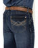 Image #4 - Rock 47 by Wrangler Men's Cowboy Kiss Dark Wash Slim Straight Stretch Denim Jeans , Dark Wash, hi-res