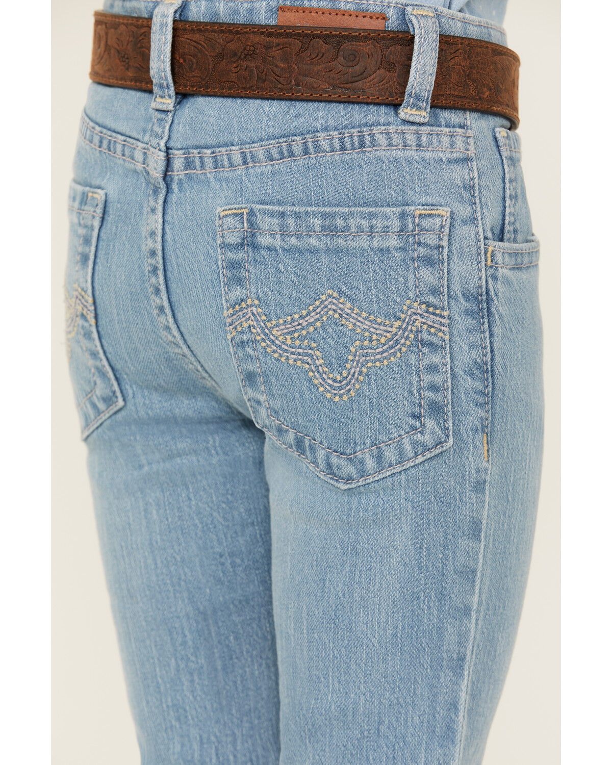 Image #4 - Shyanne Little Girls' Light Wash Riding Jeans, Light Wash, hi-res
