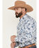 Image #2 - Rodeo Clothing Men's Paisley Print Long Sleeve Button-Down Western Shirt, Black, hi-res