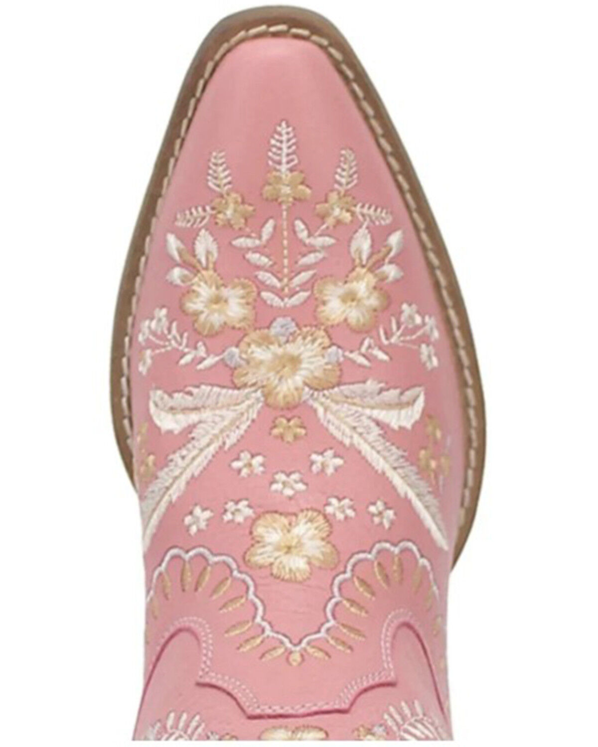 Image #6 - Dingo Women's Floral Western Booties - Snip Toe, Pink, hi-res