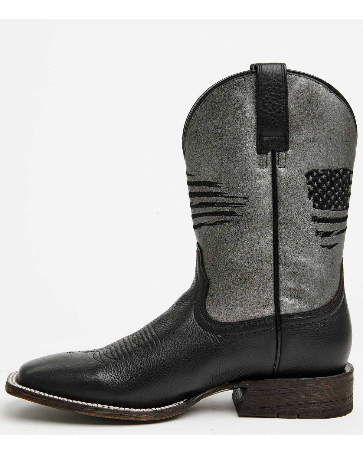Image #3 - Ariat Men's Circuit Patriot Western Boots - Broad Square Toe, Black, hi-res