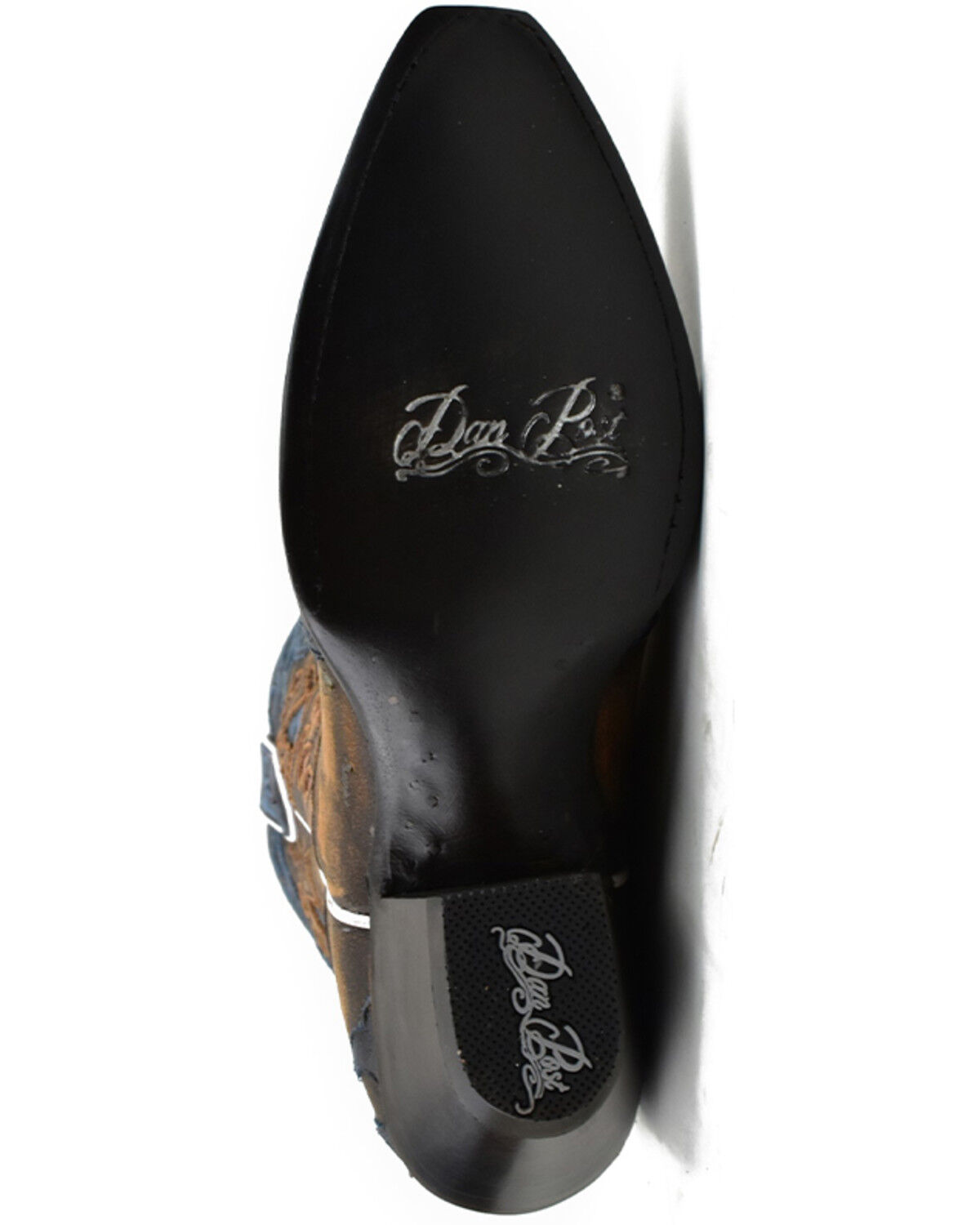 Image #7 - Dan Post Women's Humming Bird Heart and Floral Inlay Western Boots - Snip Toe, Orange, hi-res