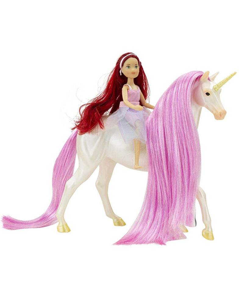 Breyer Girls' Magical Unicorn Sky & Fantasy Rider Toy Set, No Color, hi-res