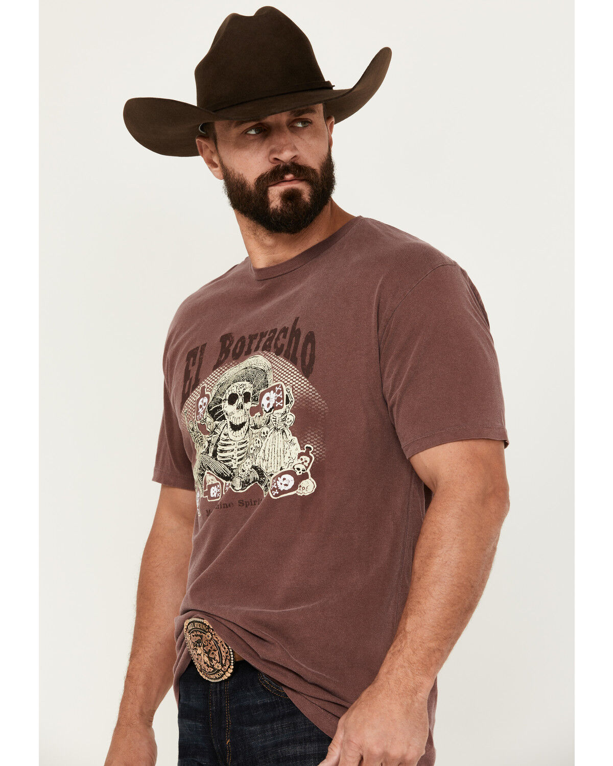 Image #2 - Moonshine Spirit Men's El Borracho Short Sleeve T-Shirt, Light Red, hi-res