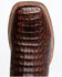 El Dorado Men's Handmade Caiman Back Brass Stockman Boots - Broad Square Toe, Bronze, hi-res