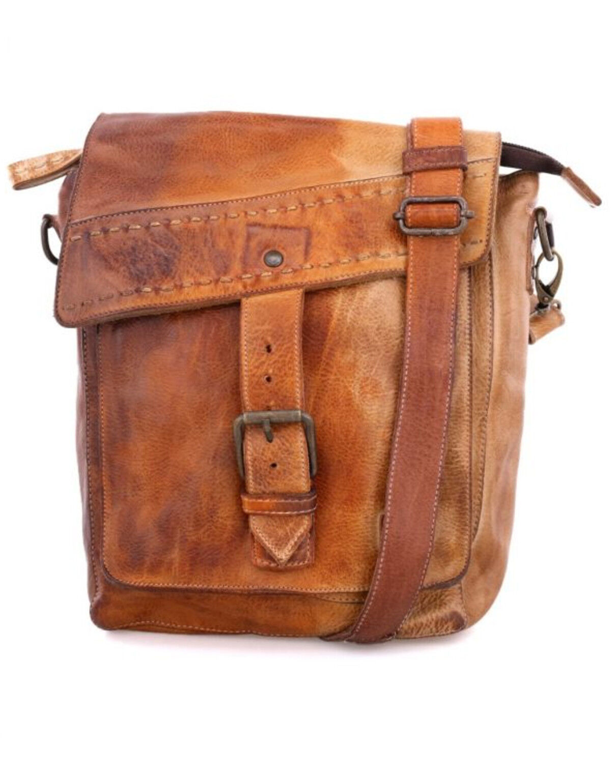Image #1 - Bed Stu Women's Ainhoa Leather Crossbody Purse, Coffee, hi-res