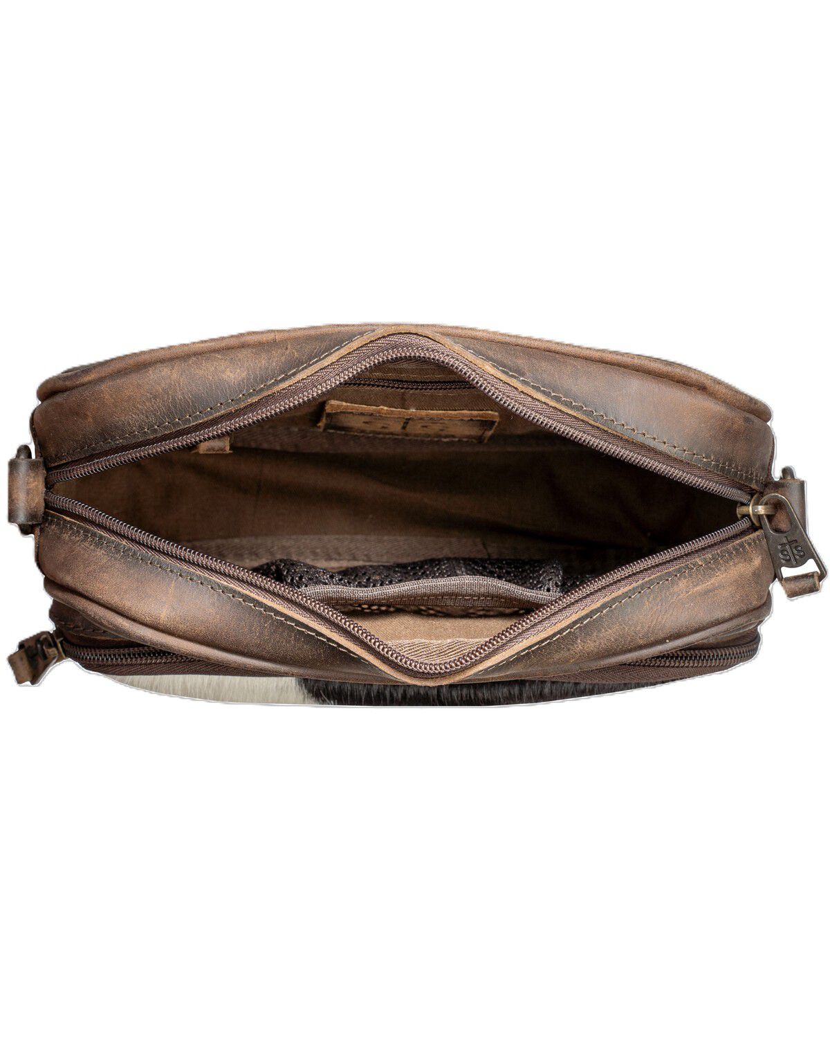 Image #5 - STS Ranchwear by Carroll Women's Jess Cowhide Crossbody Bag, Brown, hi-res