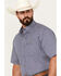 Image #2 - Wrangler Men's Classic Plaid Print Short Sleeve Button-Down Western Shirt - Tall, Blue, hi-res