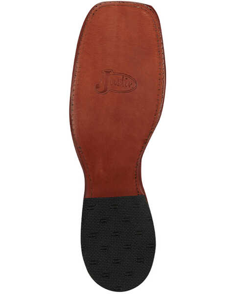 Image #7 - Justin Men's Poston Western Boots - Broad Square Toe , Black, hi-res