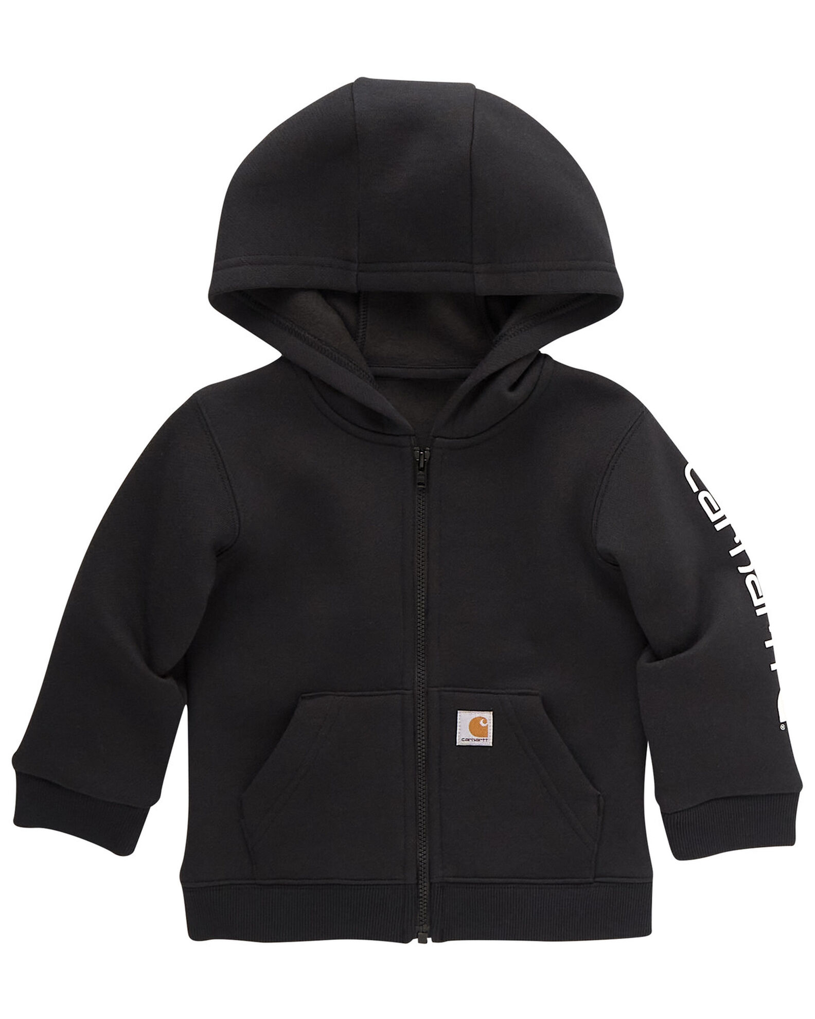 Carhartt Toddler Boys Logo Zip Up Long Sleeve Hooded Jacket