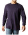 Image #2 - Ariat Men's FR Air True Grit Long Sleeve Work T-Shirt, Navy, hi-res